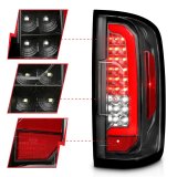 ANZO 15-21 Chevrolet Colorado Full LED Tail Lights w/ Red Lightbar Black Housing Clear Lens thumbnail 1
