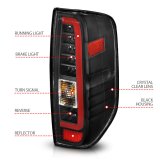 ANZO 2005-2021 Nissan Frontier LED Taillights Black Housing/Clear Lens thumbnail 6