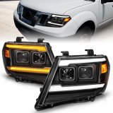 ANZO 09-20 Nissan Frontier Black Projector Plank Style DRL w/ Switchback & Sequential LED DRL thumbnail 3