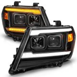 ANZO 09-20 Nissan Frontier Black Projector Plank Style DRL w/ Switchback & Sequential LED DRL thumbnail 7