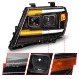 ANZO 09-20 Nissan Frontier Black Projector Plank Style DRL w/ Switchback & Sequential LED DRL thumbnail 9