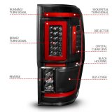 ANZO 19-22 Ford Ranger Full LED Taillights w/ Lightbar Sequential Signal Black Housing/Clear Lens thumbnail 2