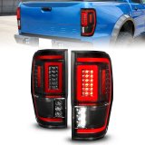 ANZO 19-22 Ford Ranger Full LED Taillights w/ Lightbar Sequential Signal Black Housing/Clear Lens thumbnail 6
