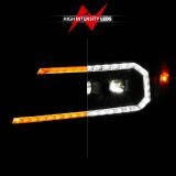 ANZO 15-22 Chevy Colorado Blk Housing Full LED DRL Projector Headlight w/ Sequential Light Bar thumbnail 7