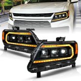 ANZO 15-22 Chevy Colorado Full LED Headlights w/ Initiation (Amber DRL) - Black thumbnail 6