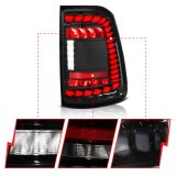 ANZO 19-24 RAM 1500 (Factory LED Models ONLY) Full LED Tail Lights SeqSig Black - Pair thumbnail 6
