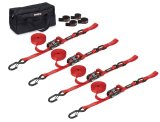 SpeedStrap 1In Heavy Duty Motorcycle/ATV Tie-Down Kit - Red thumbnail 1