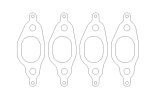 Cometic VW 1.8L 8V 77-99 Exhaust Set .030 inch MLS Head Gasket 1.060 inch X 1.480 inch Port thumbnail 5