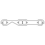 Cometic Chevy Gen1 Small Block V8 .060in HTS Exhaust Manifold Gasket Set-1.55in x 1.55in Square Port thumbnail 1