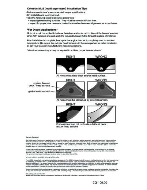 Cometic Chevy Gen-1 Small Block V8 .095in MLS Cylinder Head Gasket - 4.060in Bore - Round Bore thumbnail 2