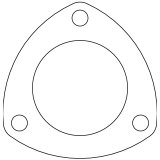 Cometic .043in Copper Exhaust Header Collector Gasket - 2.5in Diameter - 3.5in Bolt Circle thumbnail 1