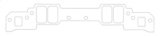 Cometic Chevy Gen1 Small Block V8 .047in Fiber Intake Mani Gasket Set-1.350in x 2.250in Port thumbnail 3