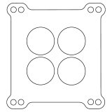 Cometic Carter AFB Holley 4 Barrel .039in Fiber Carburetor Gasket - 4-Hole - Double Drilled thumbnail 1
