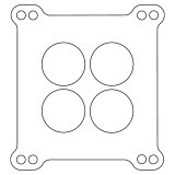 Cometic Carter AFB Holley 4 Barrel .039in Fiber Carburetor Gasket - 4-Hole - Double Drilled thumbnail 2