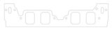 Cometic Chevy Mark-IV Big Block V8 .060in Fiber Intake Mani Gasket Set thumbnail 3
