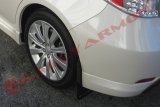 Rally Armor 08-10 Subaru WRX / 08-11 Impreza 2.5i (Hatch/Sedan) Basic Black Mud Flap w/Black Logo thumbnail 2