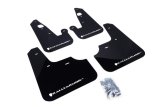Rally Armor 07-17 Mitsubishi Lancer Basic Black Mud Flap w/ Black Logo thumbnail 2