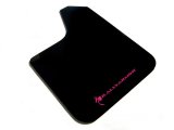 Rally Armor Universal Fit (No Hardware) Basic Black Mud Flap w/ Pink Logo thumbnail 1