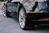 Rally Armor 17-23 Tesla Model 3 Black UR Mud Flap w/White Logo thumbnail 4