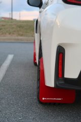 Rally Armor 23-26 Toyota GR Corolla Red UR Mud Flap w/White Logo thumbnail 2