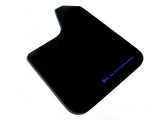 Rally Armor Universal Fit (No Hardware) Basic Black Mud Flap w/ Blue Logo thumbnail 1