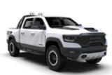Rally Armor 21-25 Dodge Ram 1500 TRX Black UR Mud Flap - White Logo thumbnail 3