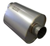 Kooks 3in Oval Center/Offset Muffler 12in Long Body Stainless Steel thumbnail 2