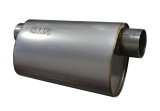 Kooks 3in Oval Offset/Offset (Same Side) Muffler 14in Long Body Stainless Steel thumbnail 3