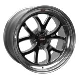 Weld S76 18x9.5 / 5x4.5 BP / 6.6in. BS Black Wheel (High Pad) - Non-Beadlock thumbnail 4