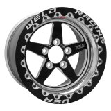 Weld S71 15x10.33 / 5x4.5 BP / 7.5in. BS Black Wheel (Medium Pad) - Black Single Beadlock MT thumbnail 2