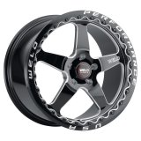 Weld S904 15x10 Ventura Beadlock 5x115 ET22 BS6.4 Gloss BLK MIL DIA 78.1 thumbnail 4