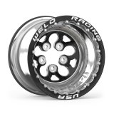 Weld Alpha-1 15x13 / 5x4.5 BP / 4in BS Black Wheel - Black Double Beadlock MT thumbnail 2