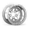 Weld Alpha-1 15x14 / 5x4.75 BP / 4in. BS Wheel - Polished DBL MT thumbnail 3