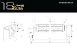 Diode Dynamics 18 In LED Light Bar Single Row Straight - Amber Combo Each Stage Series thumbnail 8