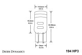 Diode Dynamics 194 LED Bulb HPHP3 LED - Green (Single) thumbnail 8