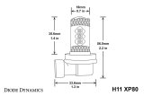 Diode Dynamics H11 XP80 LED - Cool - White Set of 4 thumbnail 6