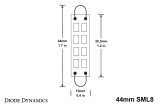 Diode Dynamics 44mm SML8 LED Bulb - Blue (Single) thumbnail 8