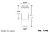 Diode Dynamics 1157 LED Bulb HP48 LED - Amber (Pair) thumbnail 2