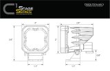 Diode Dynamics Stage Series C1 LED Pod - White SAE Fog Standard ABL (Pair) thumbnail 8