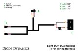 Diode Dynamics Light Duty Dual Output 3-way 4-pin Wiring Harness thumbnail 6