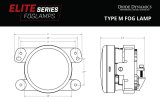 Diode Dynamics Elite Series Type M Fog Lamps - Yellow (Pair) thumbnail 3