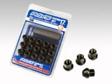 Rays 17 Hex Racing Nut Set L25 Short Type 12x1.25 - Black Chromate (16 Pieces) thumbnail 1