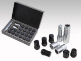 Rays M12x1.50 19mm Hex w/ 2 Piece Double Lock Nut Set - Black thumbnail 1