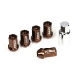 Rays Dura-Nut L42 Straight Type 14X1.50 - 16 Lug + 4 Lock Set - Bronze thumbnail 1