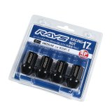 Rays 17 Hex Racing Nut L35 (Medium Type) 12x1.25 - Black (4 Pieces) thumbnail 1