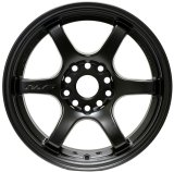 Gram Lights 57DR 15x8.0 +35 4x100 Semi Gloss Black Wheel thumbnail 1