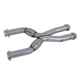 BBK 79-04 Mustang Coyote Swap Short Mid X Pipe w Catalytic Converters 3.0 For BBK Long Tube Headers thumbnail 1