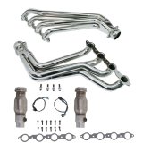 BBK 10-15 Camaro LS3 L99 Long Tube Exhaust Headers With Converters - 1-3/4 Chrome thumbnail 1