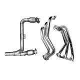 BBK 07-11 Jeep 3.8 V6 Long Tube Exhaust Headers And Y Pipe And Converters - 1-5/8 Silver Ceramic thumbnail 2