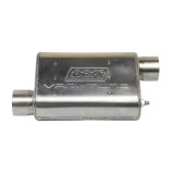BBK VariTune Adjustable Performance Muffler 2-1/2 Offset/Offset Stainless Steel thumbnail 1